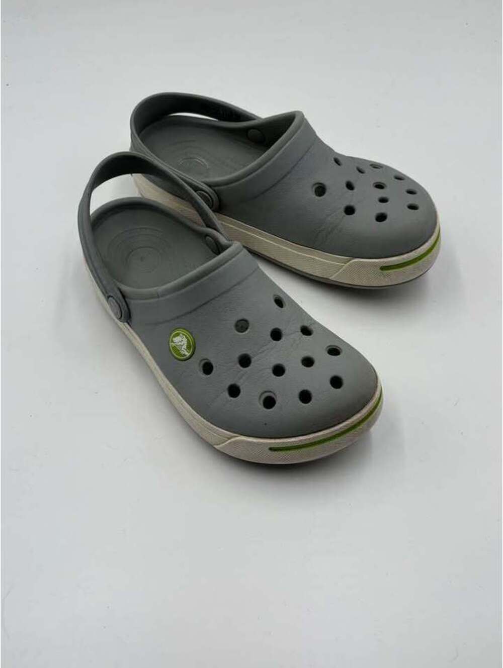 Gray Crocs size youth 12-13